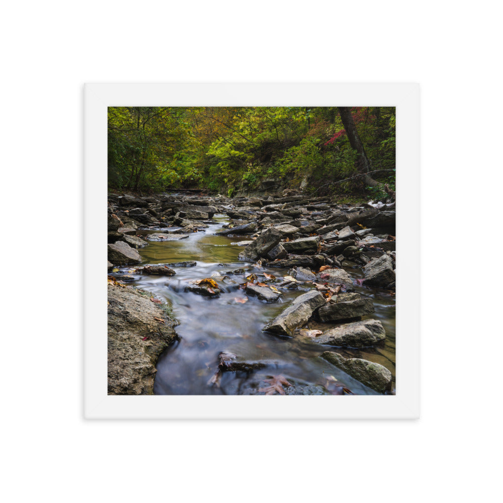 Sharon Woods River Stream Framed poster