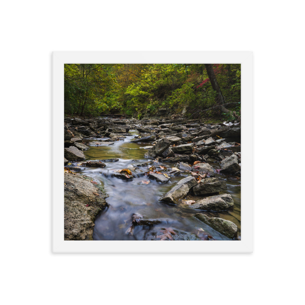 Sharon Woods River Stream Framed poster