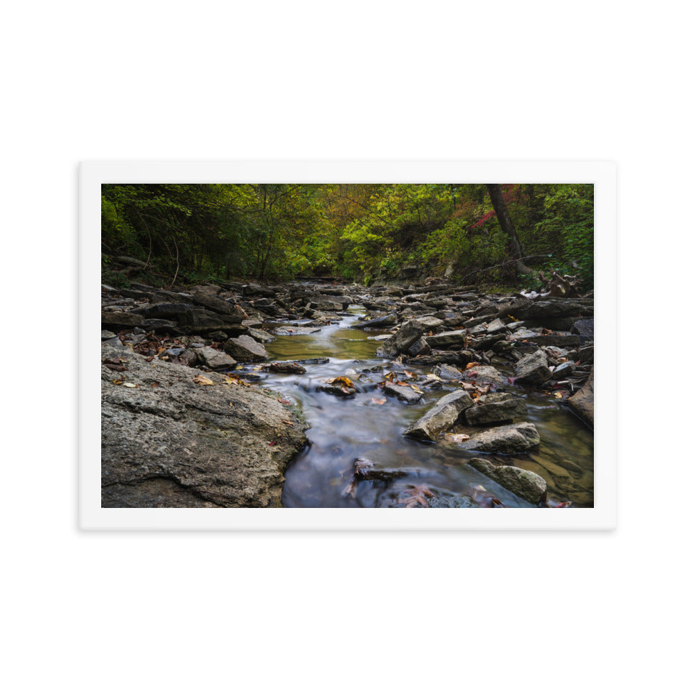 Sharon Woods River Stream Framed poster