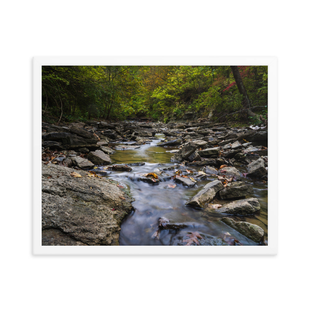 Sharon Woods River Stream Framed poster