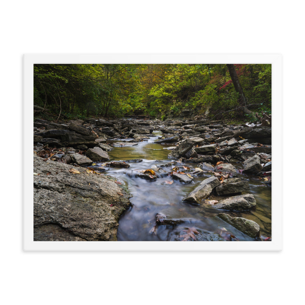 Sharon Woods River Stream Framed poster