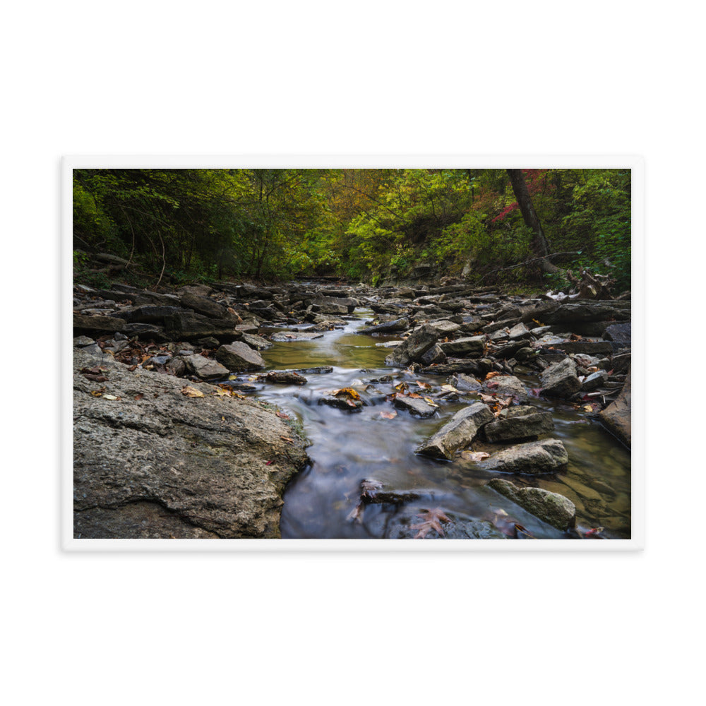 Sharon Woods River Stream Framed poster