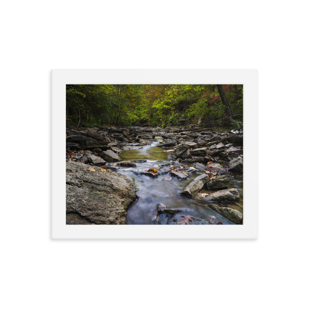 Sharon Woods River Stream Framed poster
