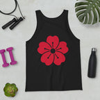 Three Flower Branch One FLower Print Tank Top