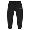 courageuse embroidery on black sweatpants 