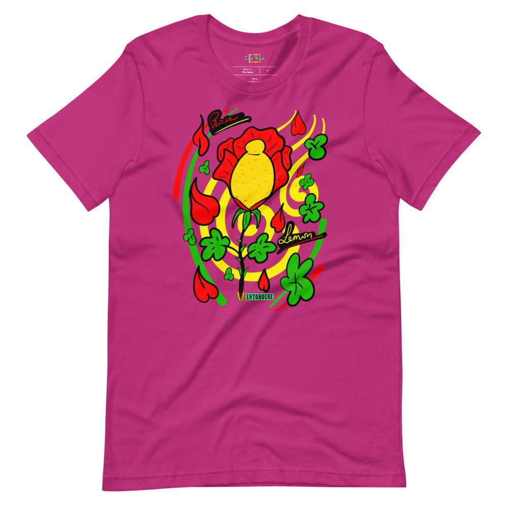 Lemon Rose Print T-Shirt