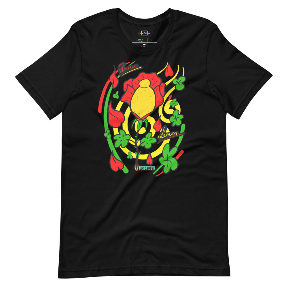 Lemon Rose Print T-Shirt