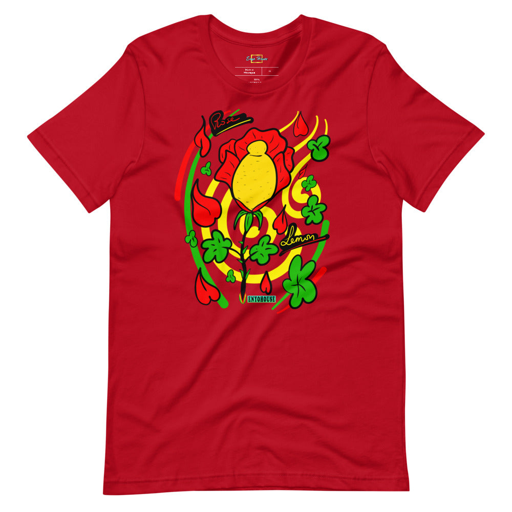 Lemon Rose Print T-Shirt