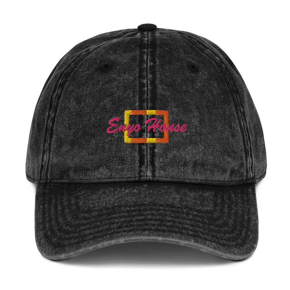 Enyohouse Embroidery Vintage Cotton Twill Cap