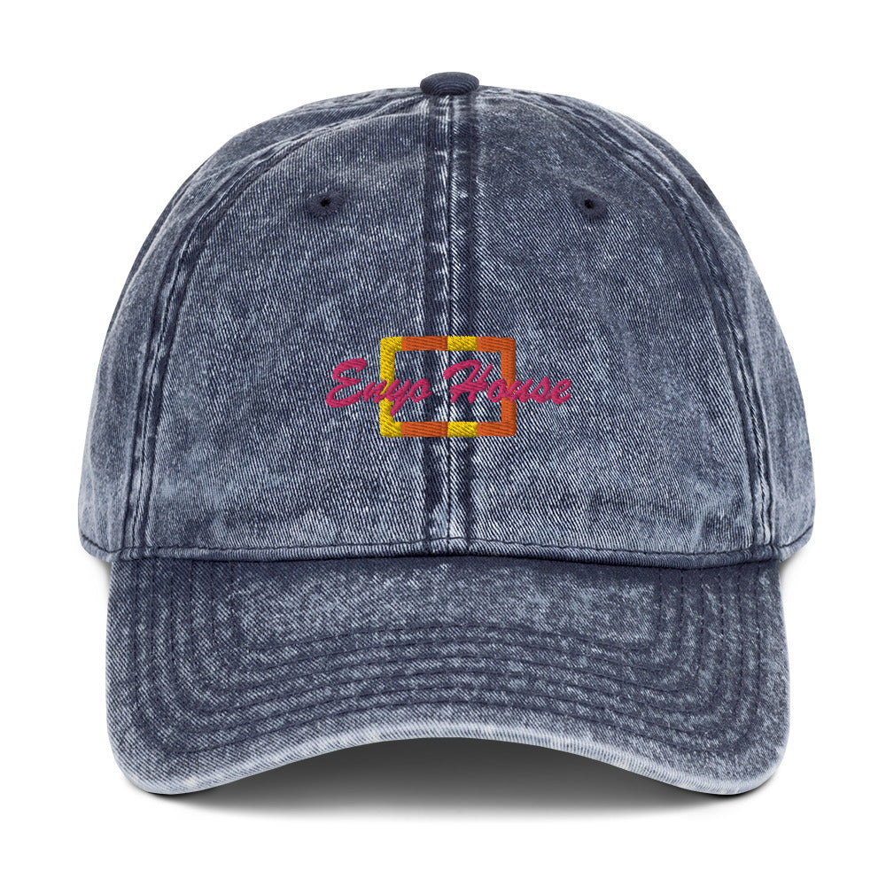 Enyohouse Embroidery Vintage Cotton Twill Cap